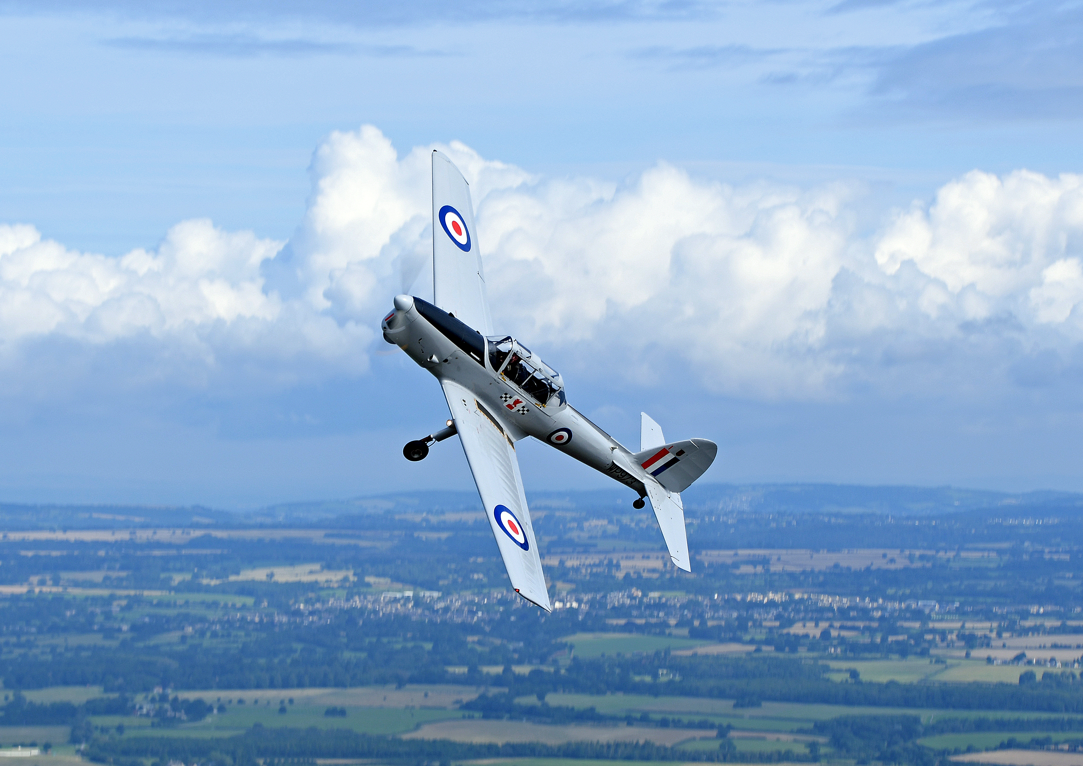 Chipmunk over Oaksey Park