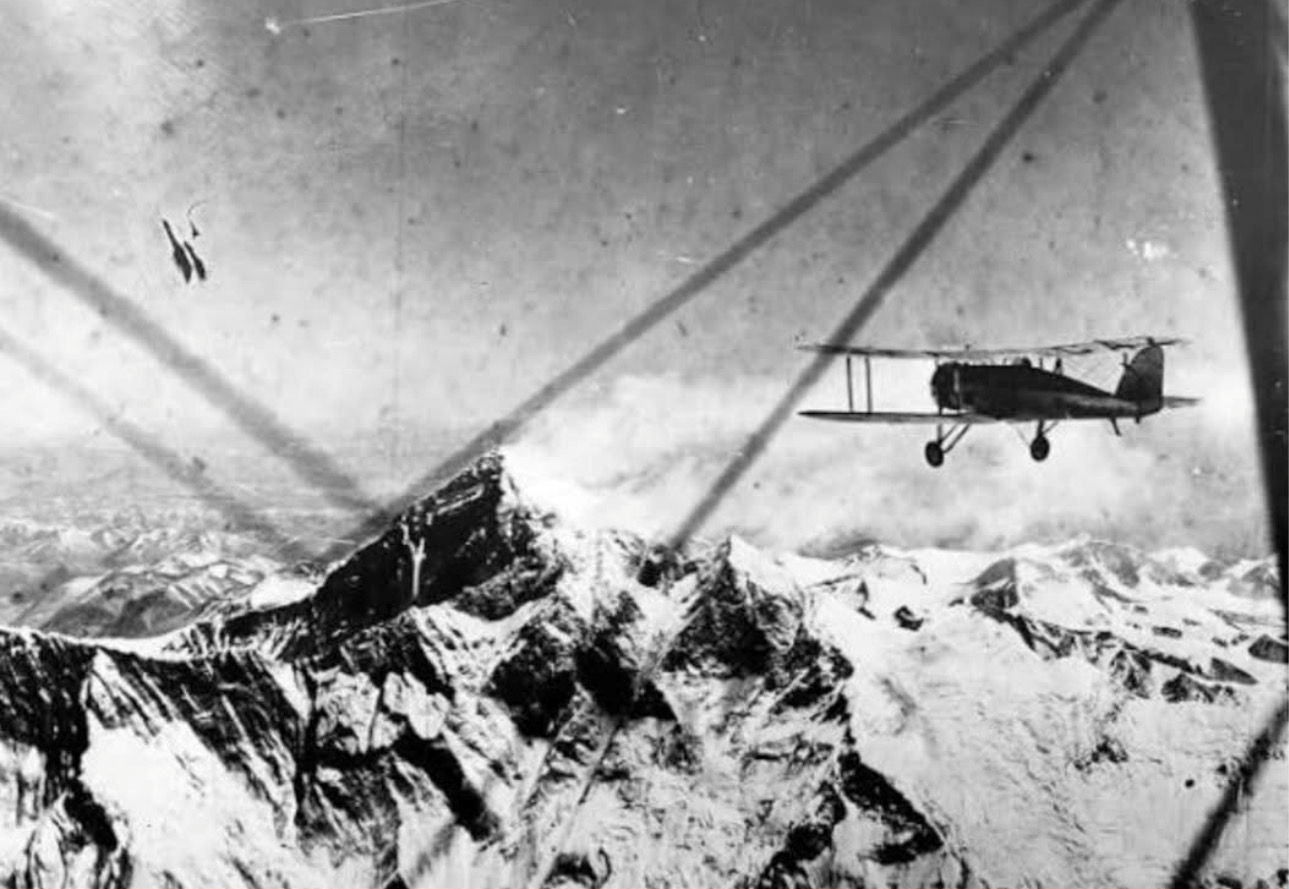 Flying over Mount Everest
