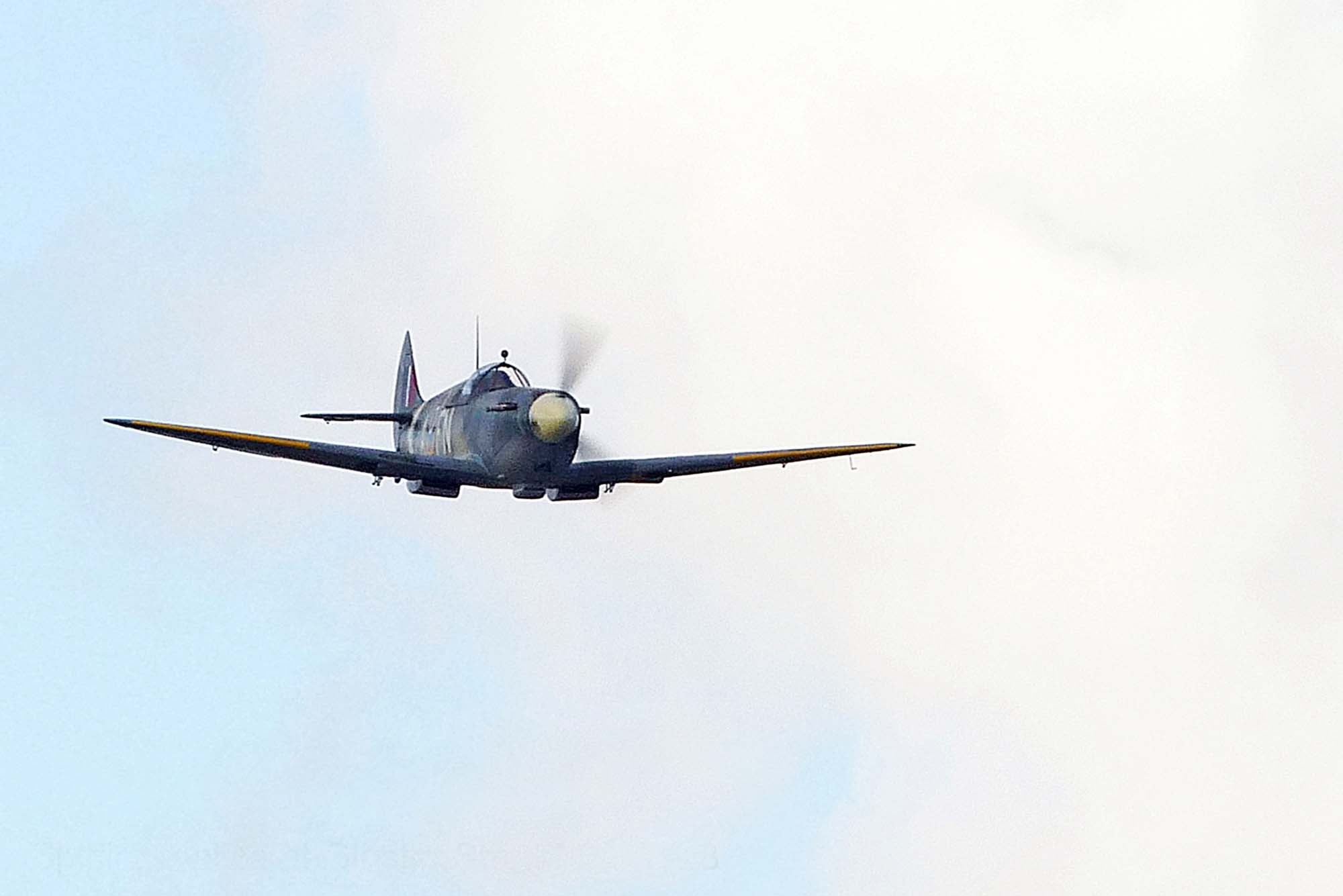 Spitfire landing at Duxford